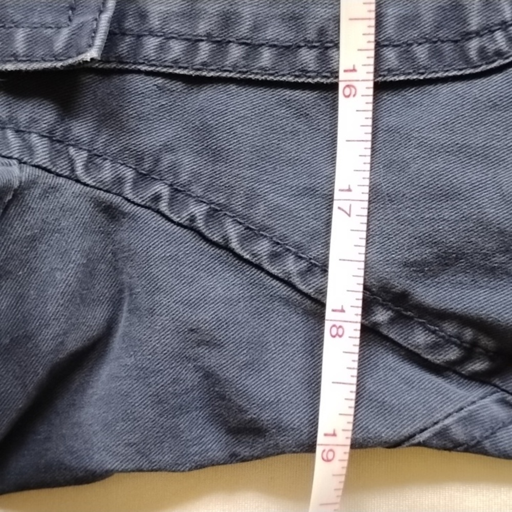 Banana Republic 98% Cotton Button-Up Utility Ankle Jumpsuit XS Navy Pockets - Picture 8 of 11